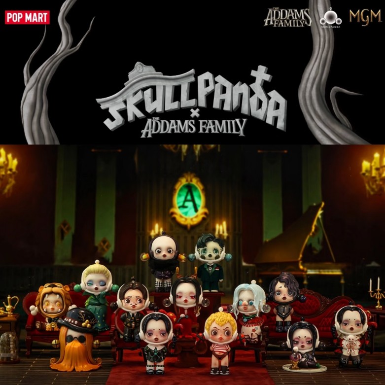 Model Kit Anime Girl - Pop mart crânio panda addams família