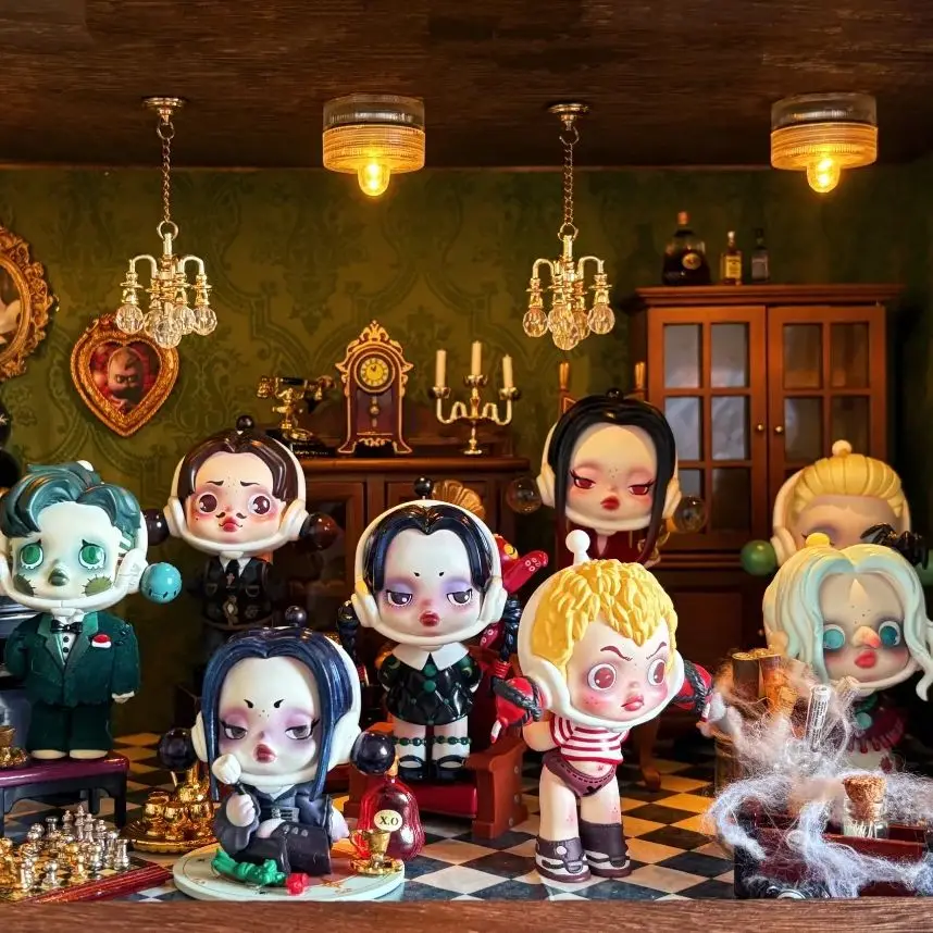 Pop mart crânio panda addams f - Model Kit Anime Girl avaliação e preço